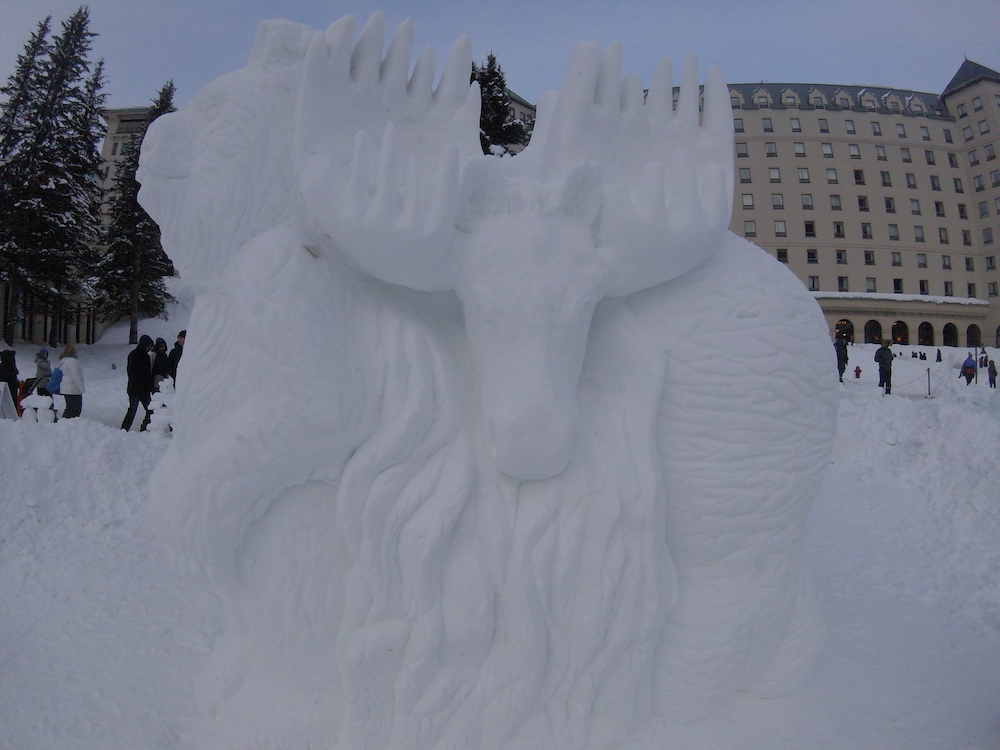 lake louise snow sculpture